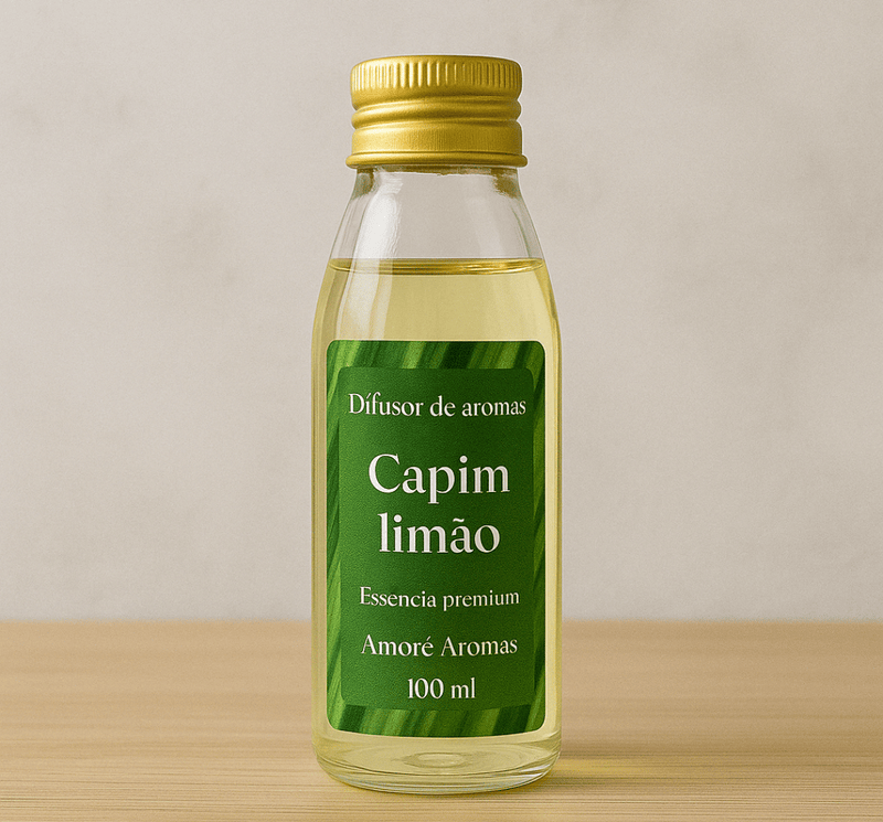 Refil de Difusor de Ambiente Capim limão  100ml + 5 Varetas Grátis