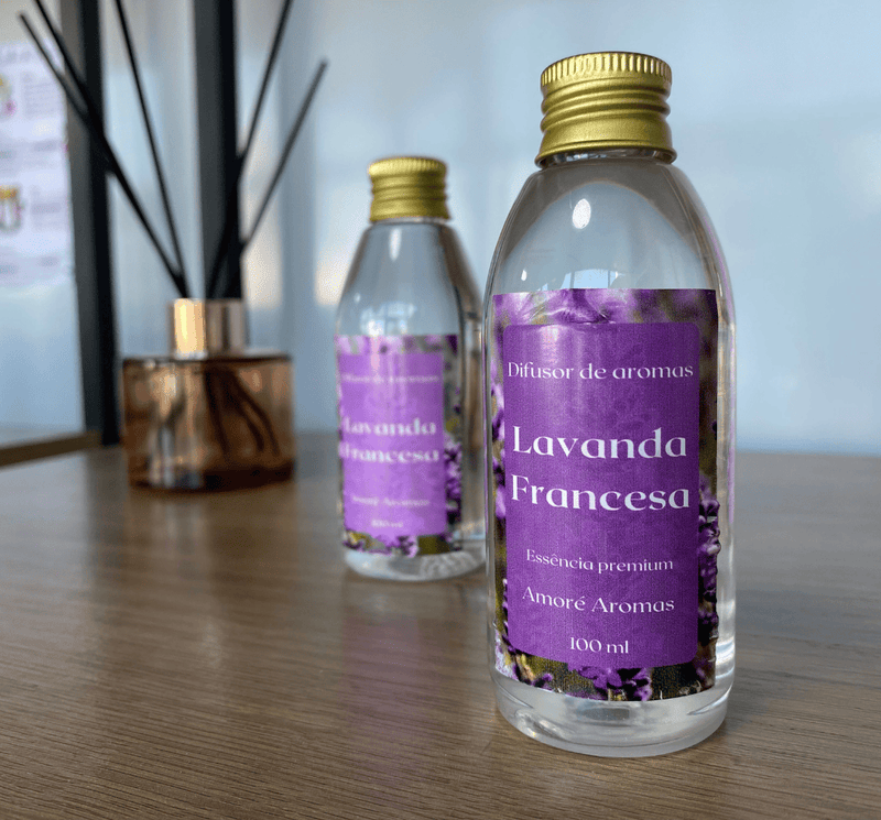 Refil de Difusor de Ambiente Lavanda Francesa 100ml + 5 Varetas Grátis