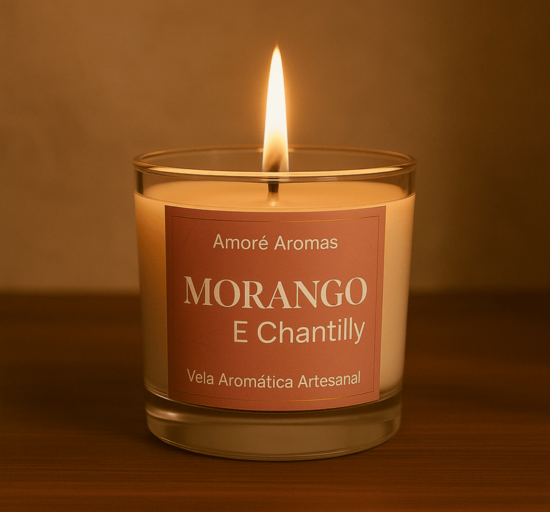 Vela Aromática Morango com Chantilly 110g
