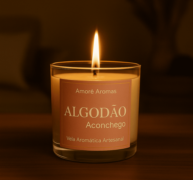Vela Aromática Aconchego - Flor de algodão 110g