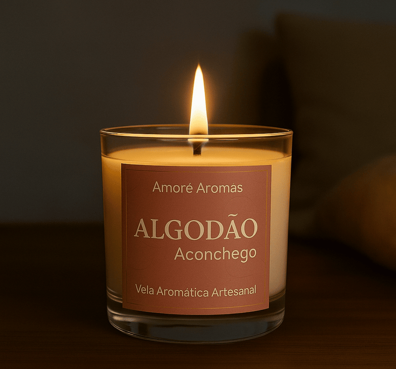 Vela Aromática Aconchego - Flor de algodão 110g