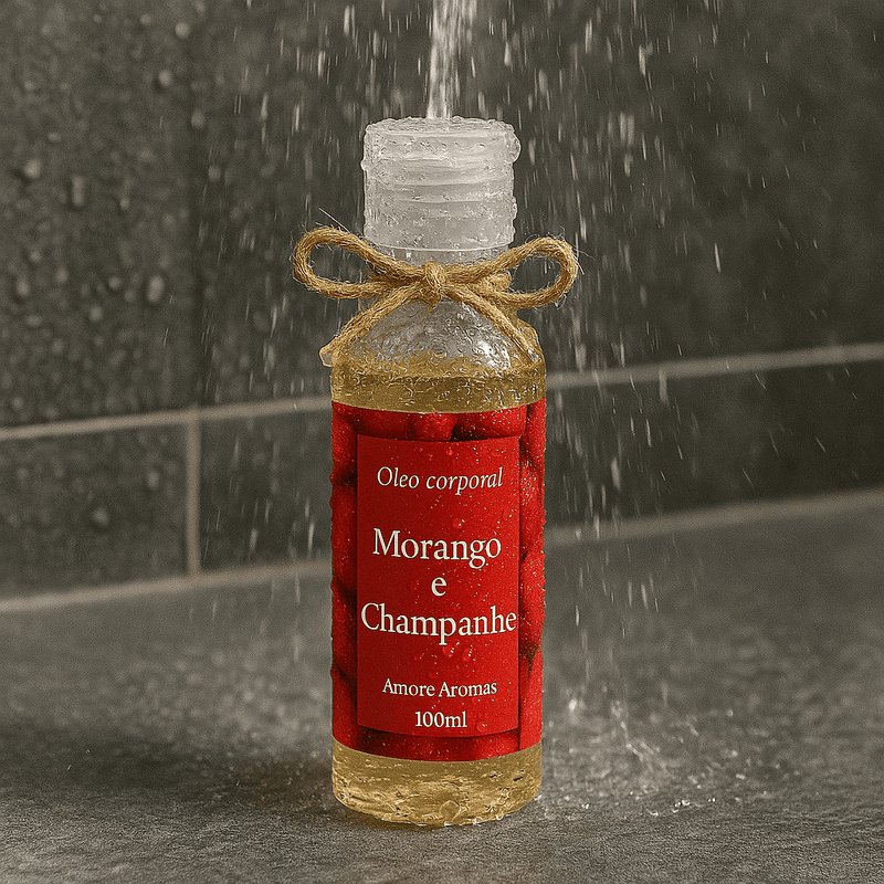 Óleo Corporal Morango e champanhe