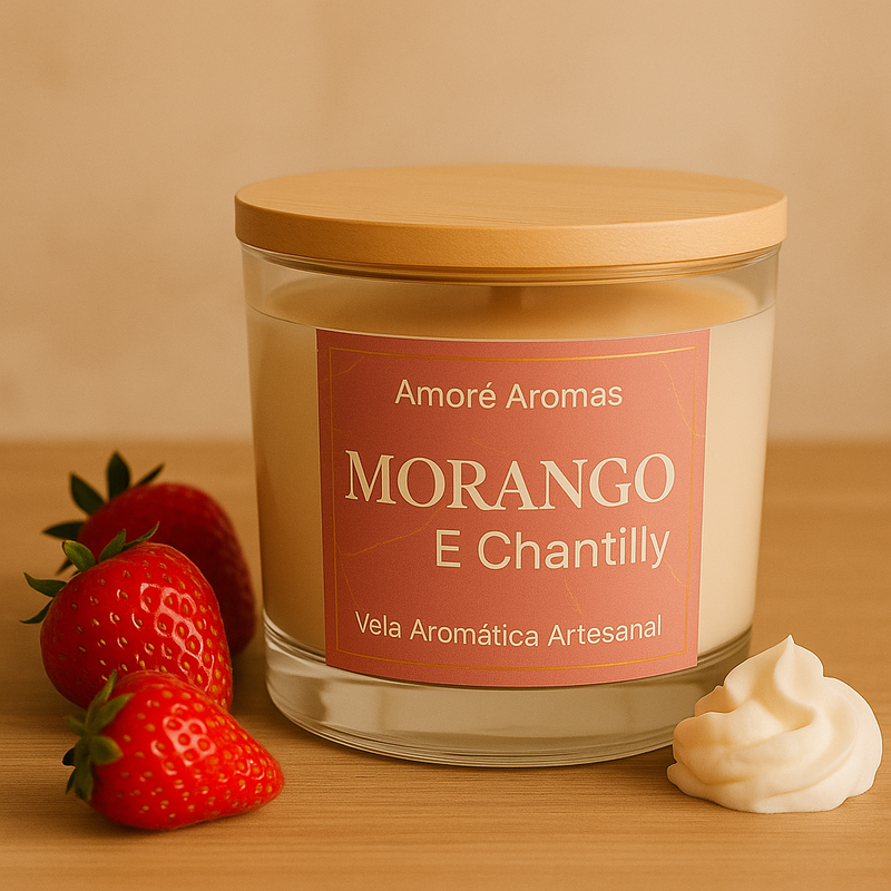 Vela Aromática Morango com Chantilly 110g