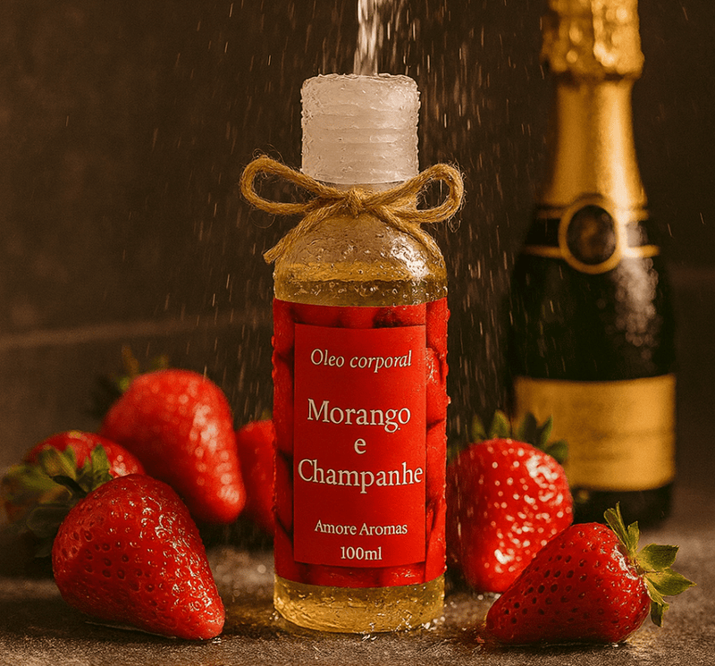 Óleo Corporal Morango e champanhe