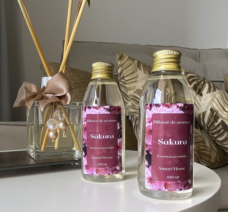 Difusor de Ambiente Sakura 100ml + 5 Varetas Grátis